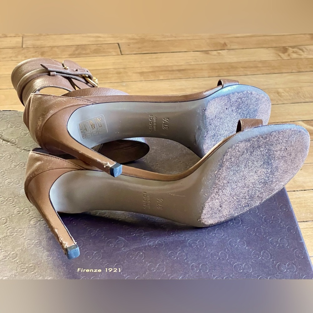 Gucci Ursula / 37.5 / Horsebit Ankle Strap - Picture 7 of 8